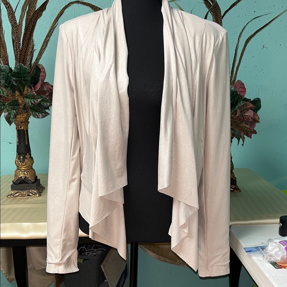 Rock & Republic Cream Women's Drape Sweater